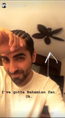 Ayushmann also shared a video of him sporting braids.