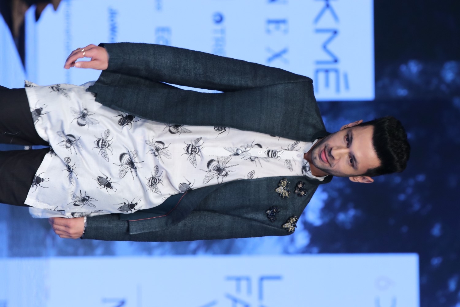 Mumbai: Actor Sahil Anand walks for 6Degree at the Lakme Fashion Week Summer/Resort 2020 grand finale, in Mumbai on Feb 16, 2020. (Photo: IANS)