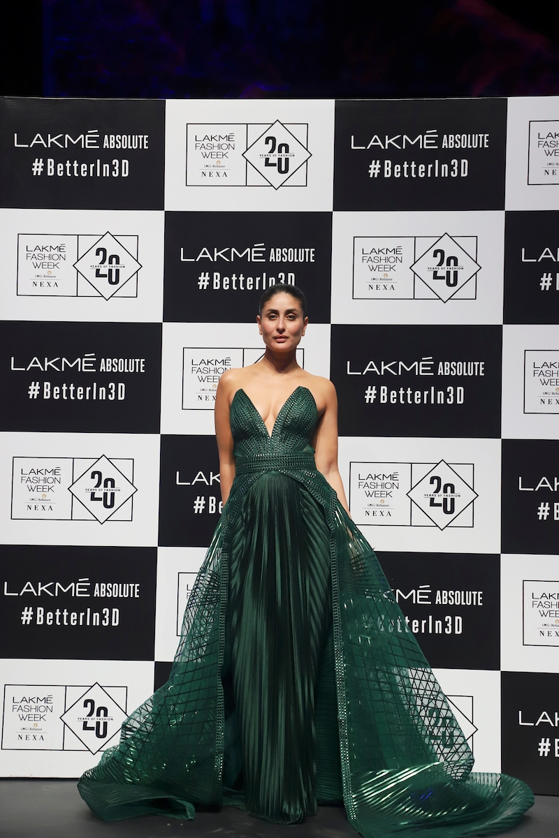 Mumbai: Actress, Lakme Brand Ambassador and showstopper for fashion designer Amit Aggarwal, Kareena Kapoor Khan at the Lakme Fashion Week Summer/Resort 2020 grand finale, in Mumbai. (Photo: IANS)