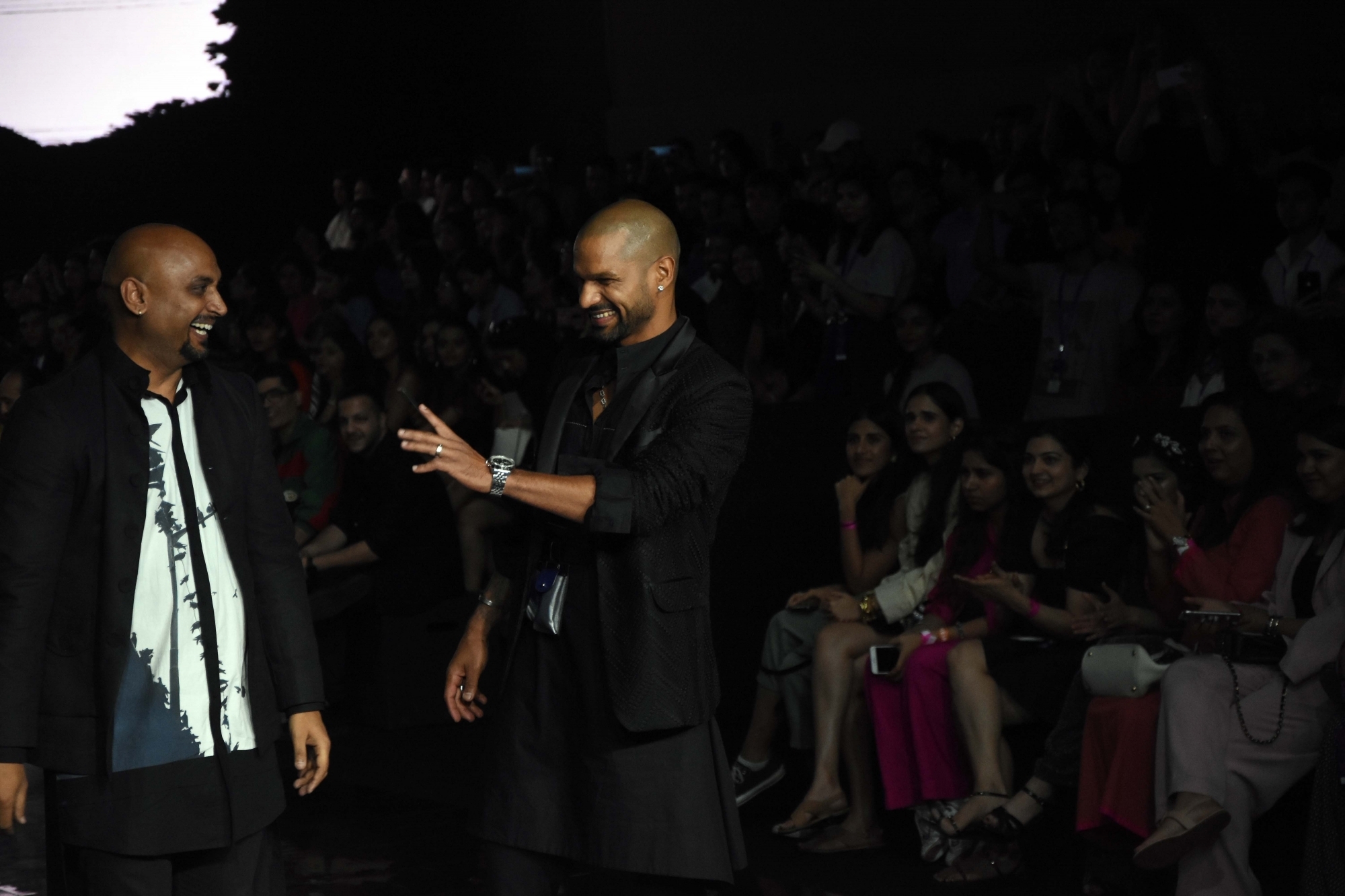 Mumbai: Indian cricketer Shikhar Dhawan showcases the creation of Fashion designer Samant Chauhan on Day 4 of the Lakme Fashion Week Summer/Resort 2020, in Mumbai on Feb 14, 2020. (Photo: IANS)