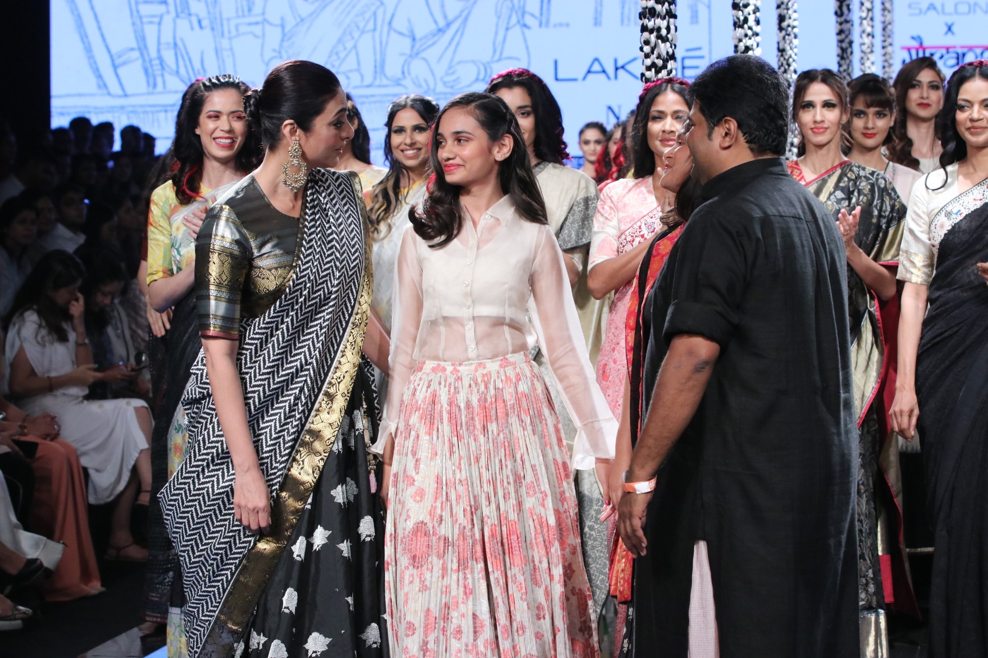 Mumbai: Actress Tabu showcases the creation of Fashion designer Gaurang Shah during show titled 'Garam Masala' on Day 4 of the Lakme Fashion Week Summer/Resort 2020, in Mumbai on Feb 14, 2020. (Photo: IANS)