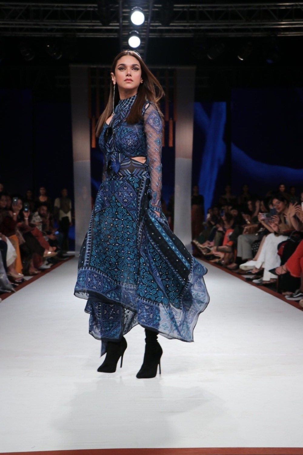 Mumbai: Actress Aditi Rao Hydari walks the ramp in fashion designer Ritu Kumar's creation on Day 3 of the Lakme Fashion Week Summer/Resort 2020, in Mumbai on Feb 13, 2020. (Photo: IANS)