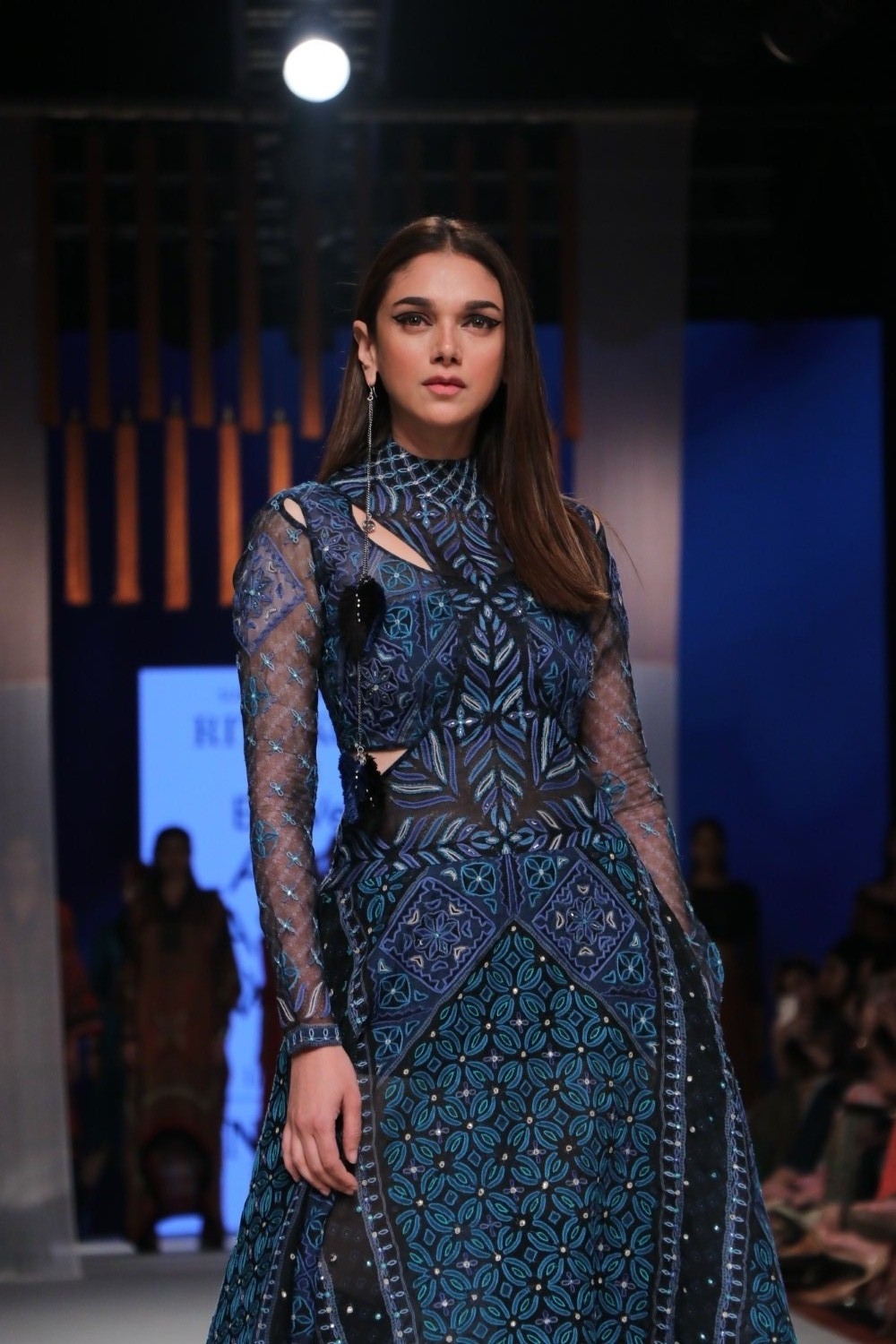 Mumbai: Actress Aditi Rao Hydari walks the ramp in fashion designer Ritu Kumar's creation on Day 3 of the Lakme Fashion Week Summer/Resort 2020, in Mumbai on Feb 13, 2020. (Photo: IANS)