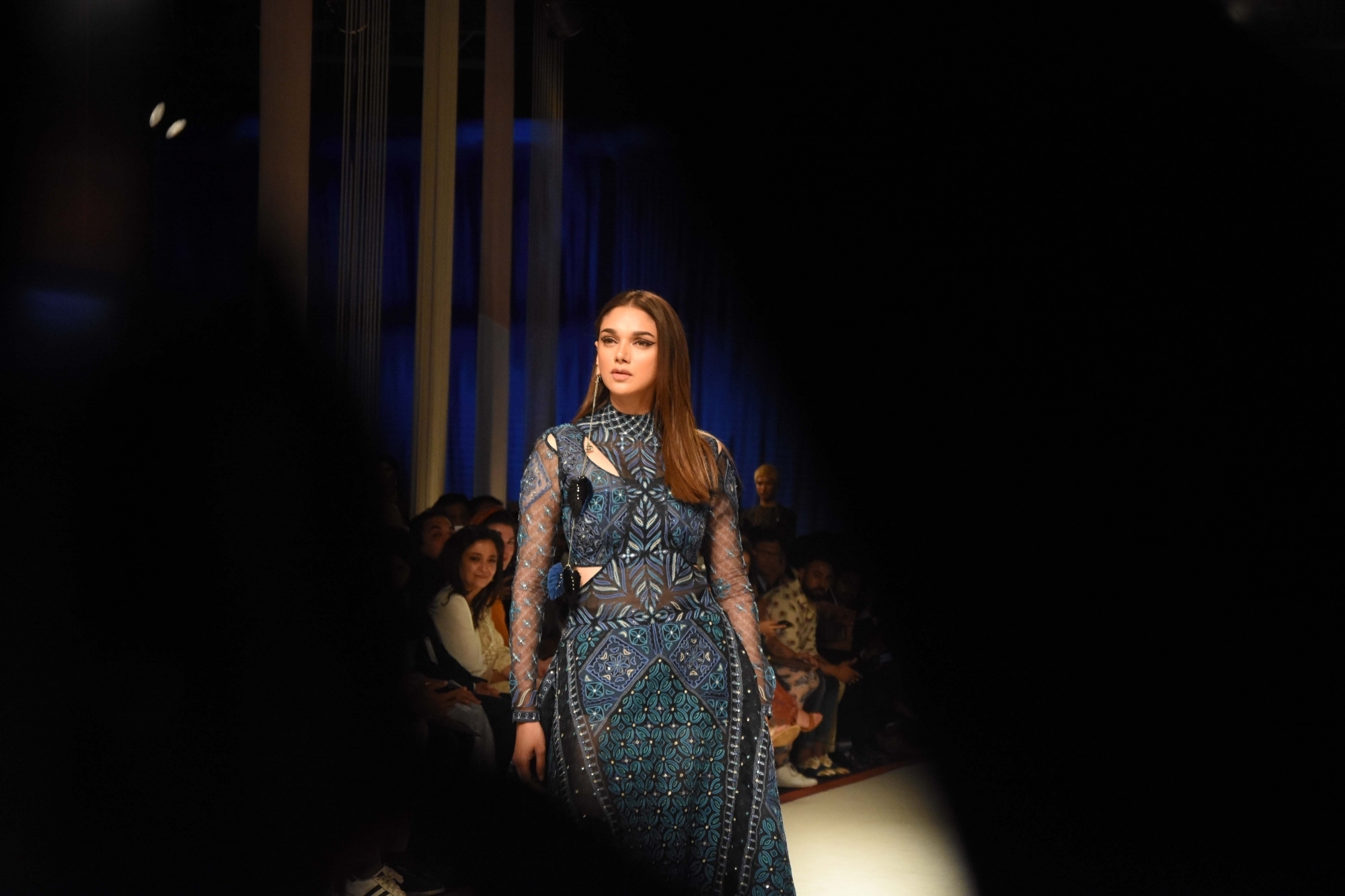 Mumbai: Actress Aditi Rao Hydari walks the ramp in fashion designer Ritu Kumar's creation on Day 3 of the Lakme Fashion Week Summer/Resort 2020, in Mumbai on Feb 13, 2020. (Photo: IANS)