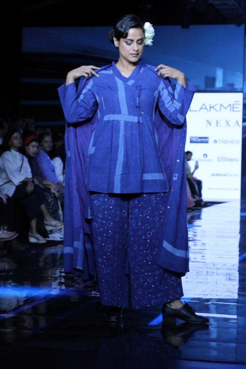 Mumbai: Actress Neha Mahajan walks the ramp for fashion designer Jayati Goenka on Day 2 of the Lakme Fashion Week (LFW) Summer/Resort 2020, in Mumbai on Feb 12, 2020. (Photo: IANS)
