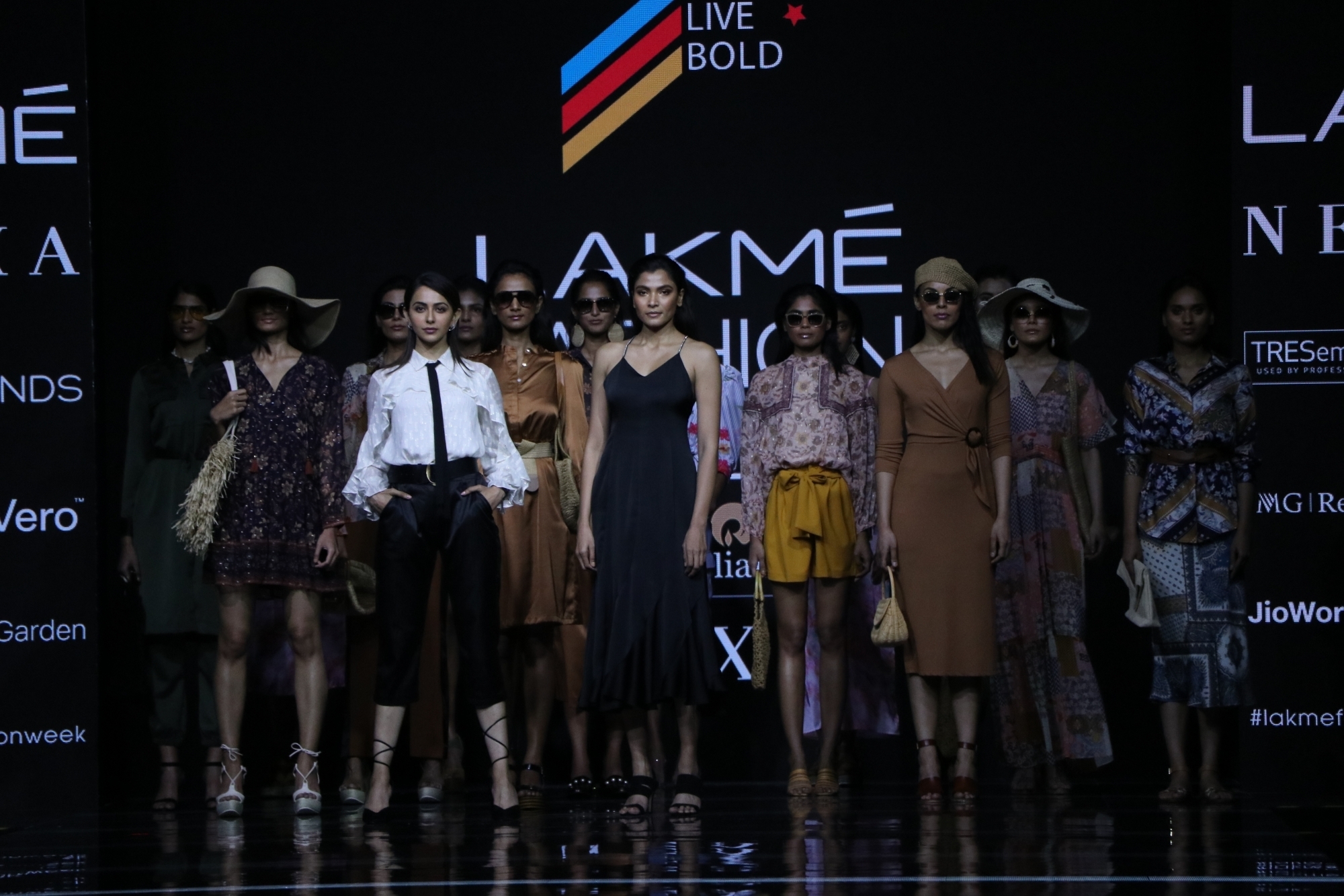 Mumbai: Actress Rakul Preet Singh showcases the creation of Ajio on Day 2 of the Lakme Fashion Week Summer/Resort 2020, in Mumbai on Feb 12, 2020. (Photo: IANS)