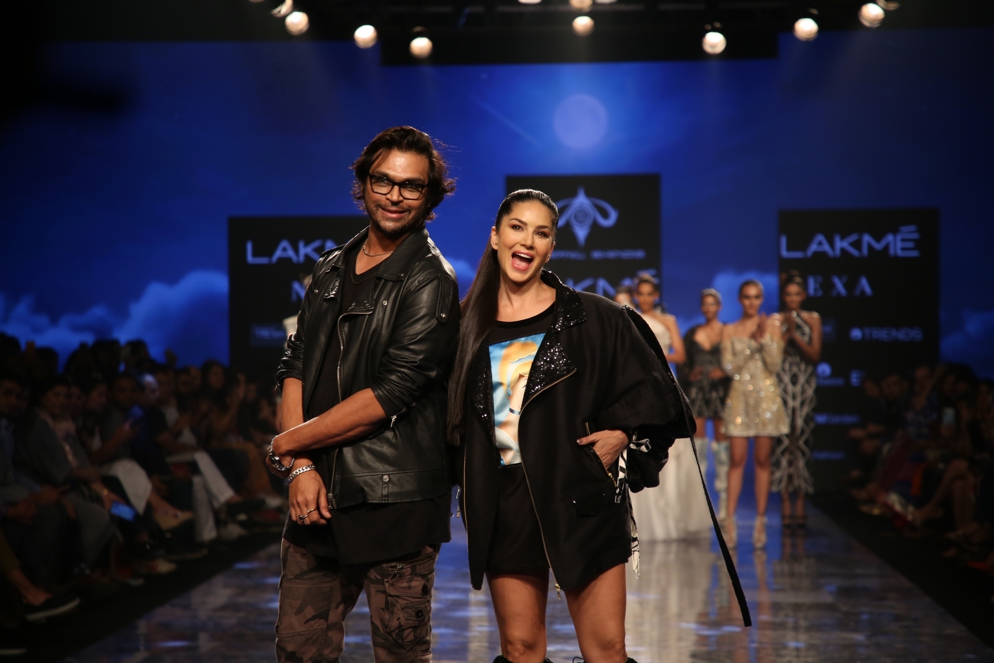 Mumbai: Actress Sunny Leone showcases the creation of fashion designer Swapnil Shinde on Day 2 of the Lakme Fashion Week Summer/Resort 2020, in Mumbai on Feb 12, 2020. (Photo: IANS)