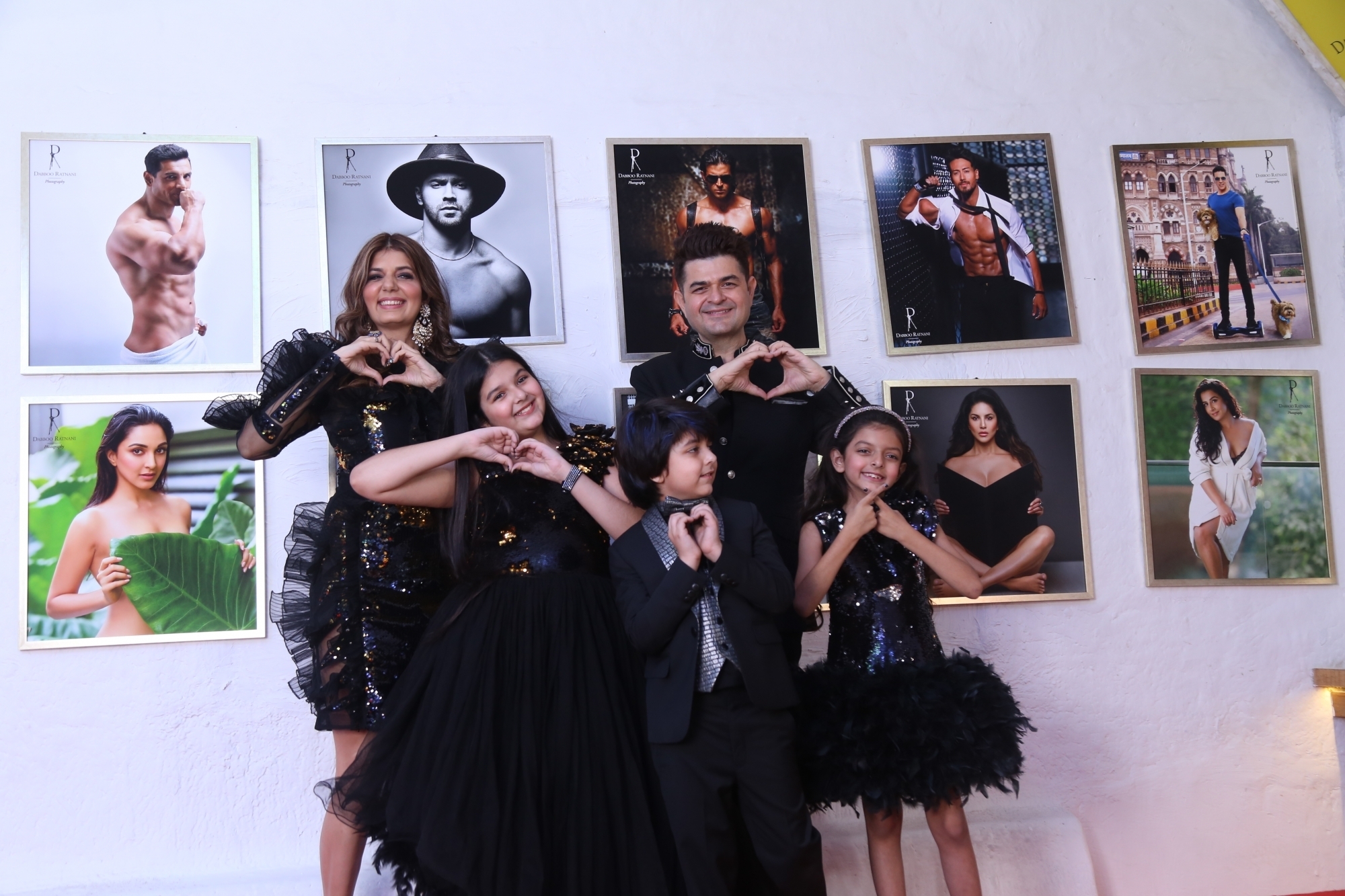 Mumbai: Fashion photographer Dabboo Ratnani with his wife Manisha D Ratnani and children Myrah Ratnani, Kiara Ratnani and Shivaan Ratnani at his calendar launch in Mumbai on Feb 17, 2020. (Photo: IANS)