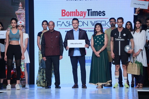 Mumbai: Actor Vivek Oberoi showcases the collection of Viviana Mall at the Bombay Times Fashion Week 2020, in Mumbai on March 14, 2020. (Photo: IANS)