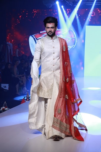 Mumbai: Actor Vishal Aditya Singh showcases the creation of fashion designer Rohit Verma at the Bombay Times Fashion Week in Mumbai on March 13, 2020. (Photo: IANS)