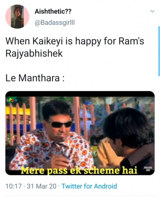 Ramayan memes on Twitter.
