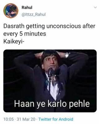 Ramayan memes on Twitter.