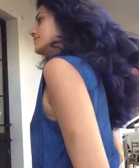 Taapsee Pannu shares throwback video of her blue-purple hair.