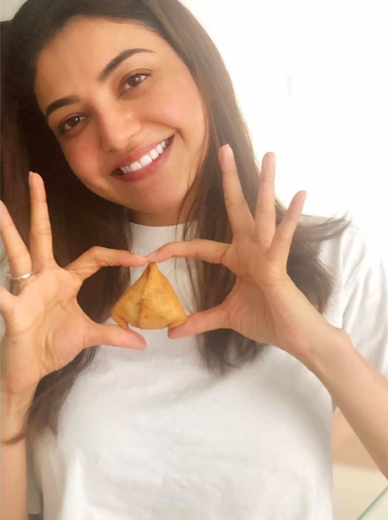 Lockdown diaries: Kajal Aggarwal learns to make khasta samosas from mum.