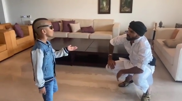 Shikhar Dhawan dances with son Zoravar on â€˜Daddy coolâ€™.