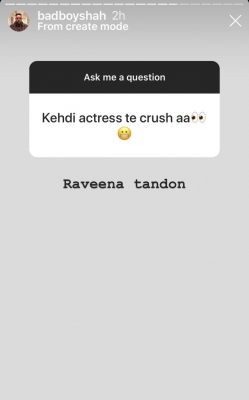 Badshah reveals the Bollywood actress he has a crush on.