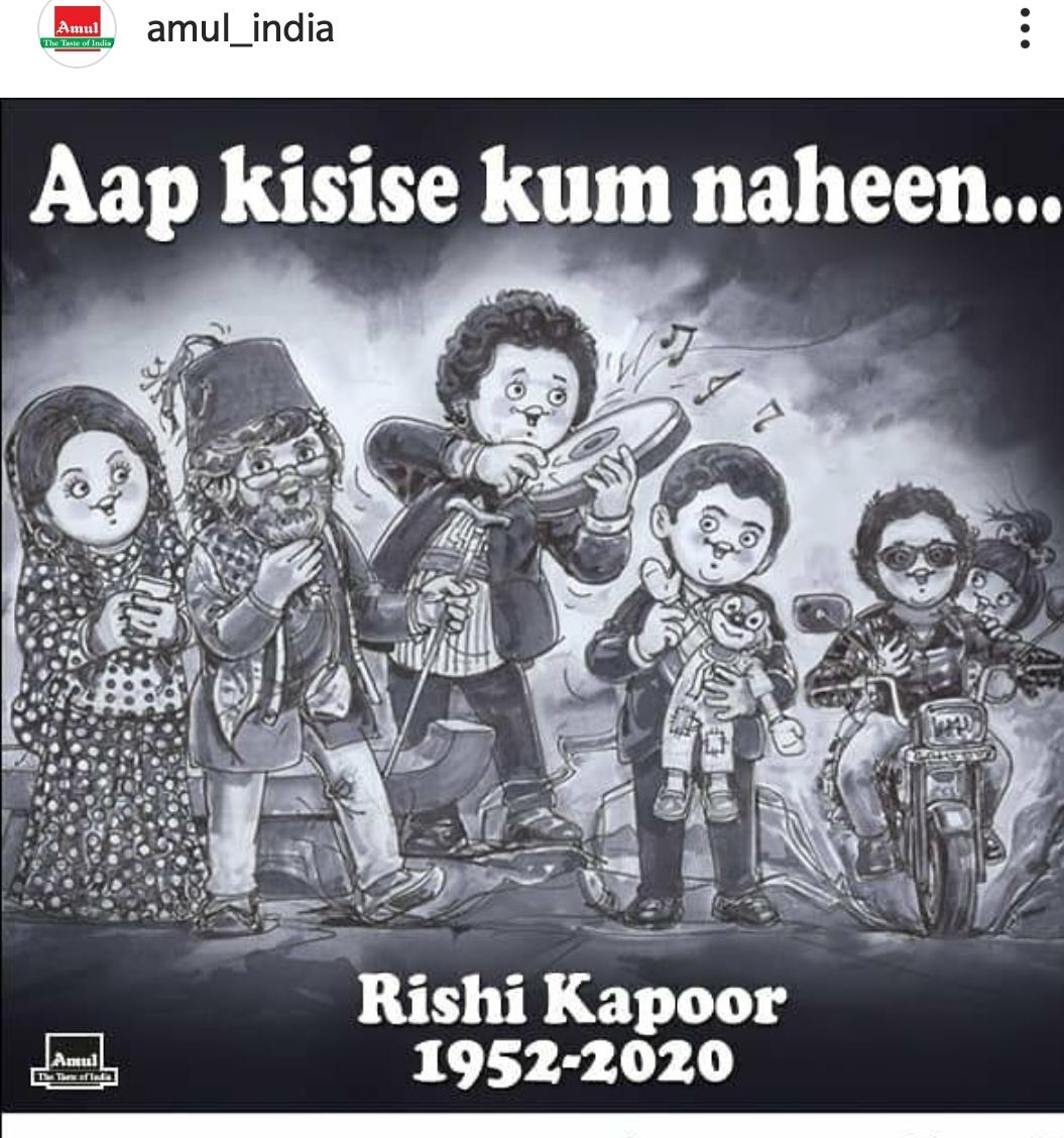 Rishi Kapoor, Irrfan Khan now have Amul ad tributes.