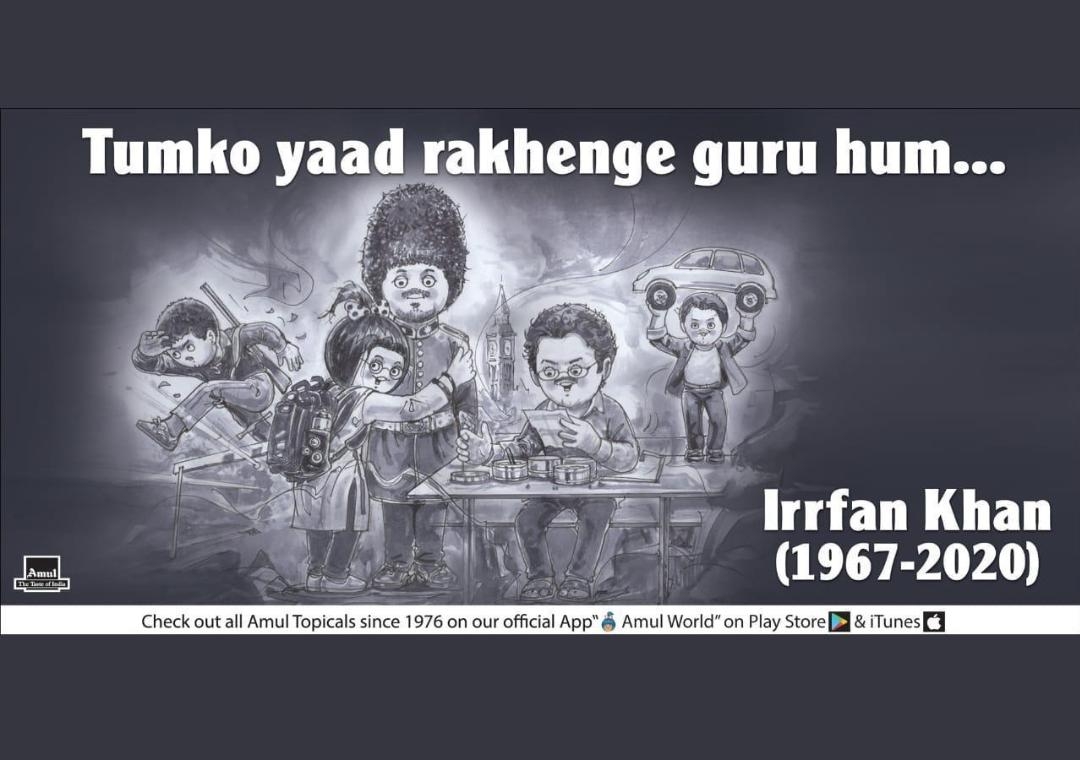 Rishi Kapoor, Irrfan Khan now have Amul ad tributes.