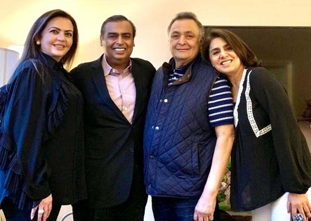 Neetu Kapoor expresses gratitude to Ambanis, calls them 'guardian angles'.