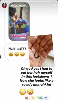 Sameera gives daughter Nyra a 