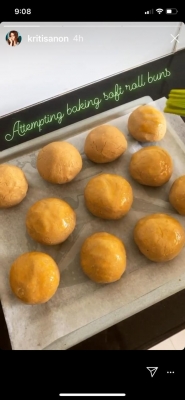 Kriti Sanon bakes soft buns to bust lockdown boredom.