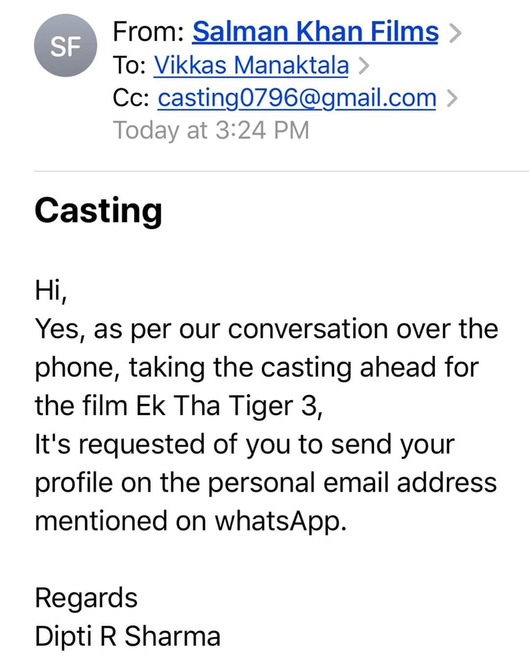 Salman Khan denies casting for new film, warns of legal action against impersonator.