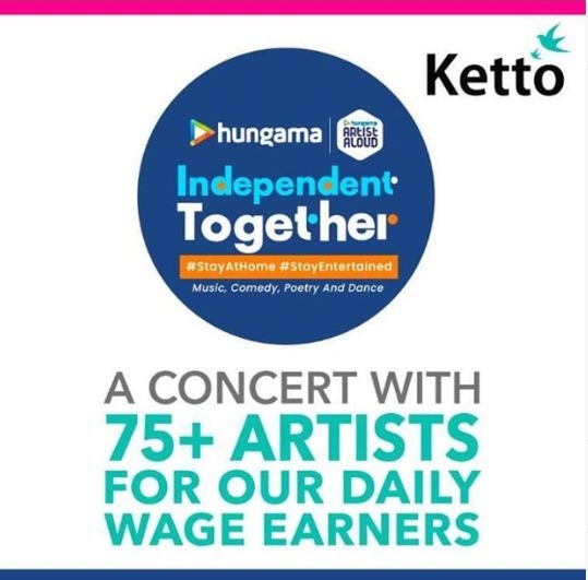 Over 75 artists join hands for multi-format online gig.