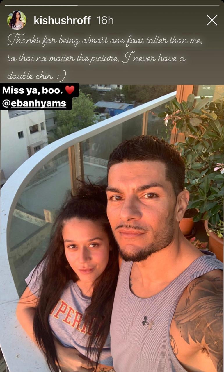 Krishna Shroff is missing her 'boo' Eban Hyams.