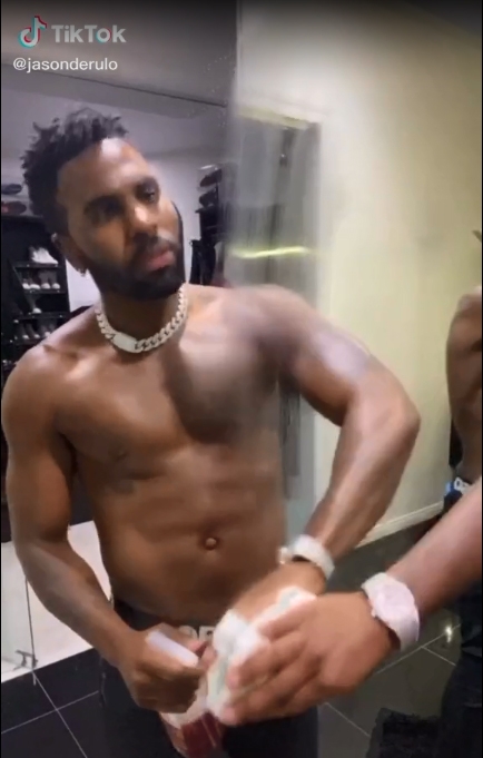 Jason Derulo turns Spider-Man for TikTok challenge.
