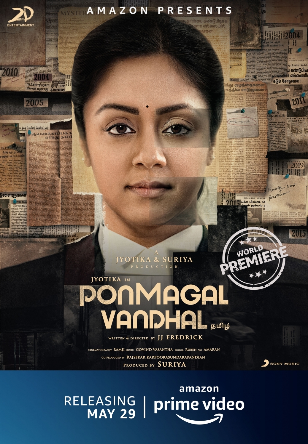 Jyotika glad to play strong female character in 'Ponmagal Vandhal'.