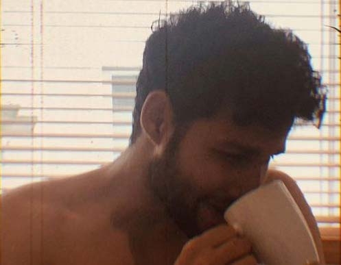 When shirtless Siddhant 'shyly' sipped on hot chocolate.