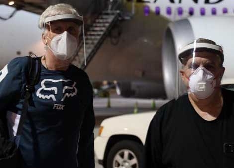 James Cameron reaches New Zealand to restart 'Avatar' sequels.