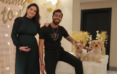 Natasa Stankovic shares glimpse from baby shower with Hardik Pandya.