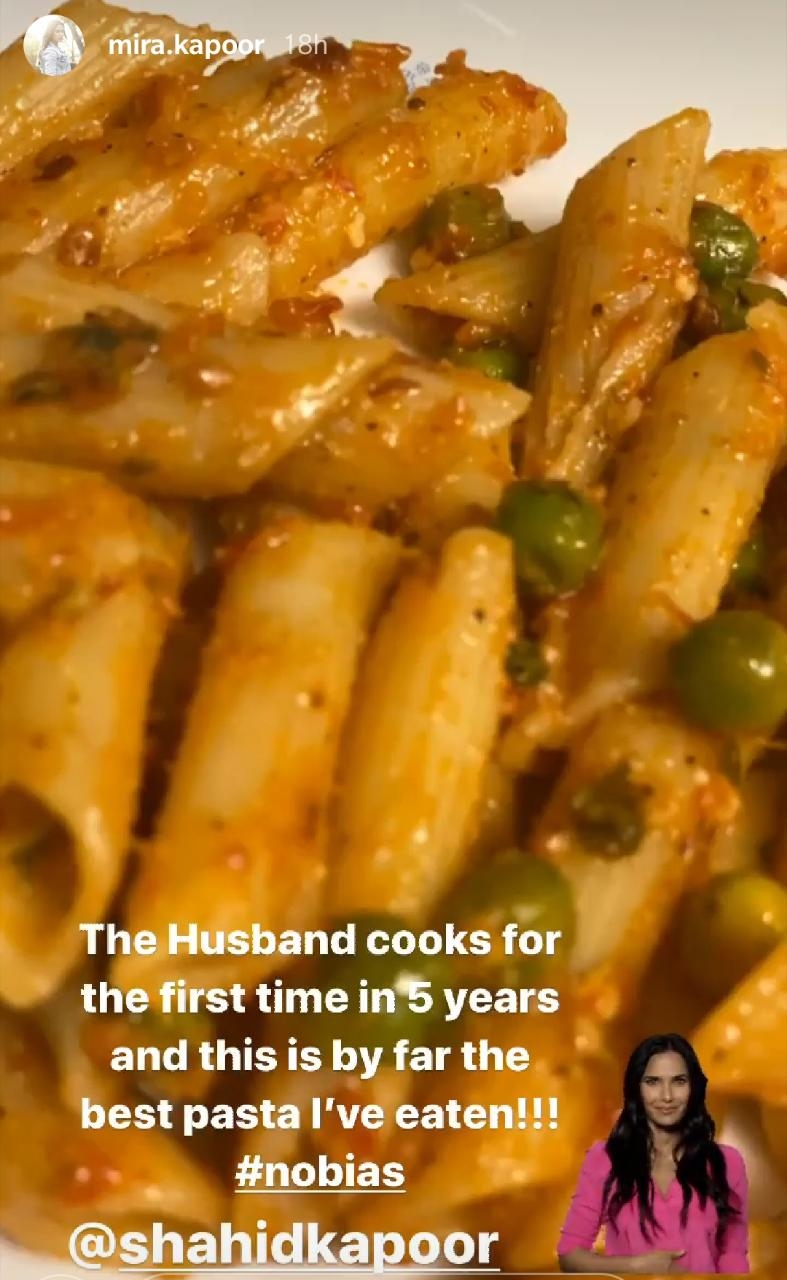 Shahid cooks for 'first time' for wife Mira.