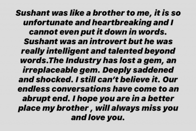 Mukesh Chhabra on Sushant: Industry has lost an irreplaceable gem.