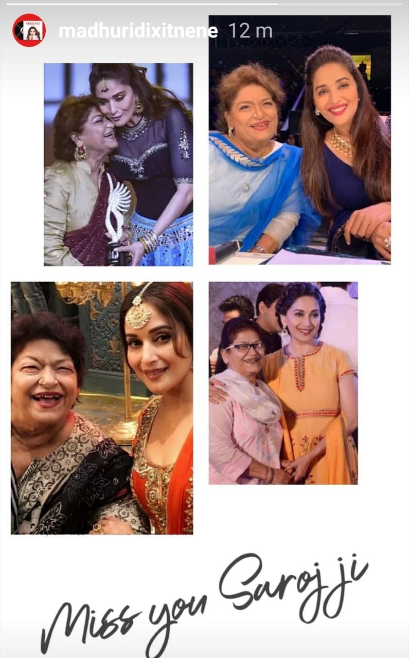 Madhuri Dixit on Saroj Khan's demise: Devastated by the loss of my friend and guru.