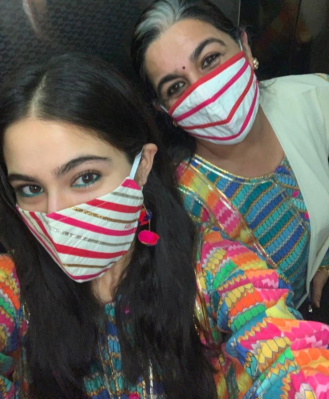 Sara Ali Khan strikes style symmetry with mom Amrita Singh.