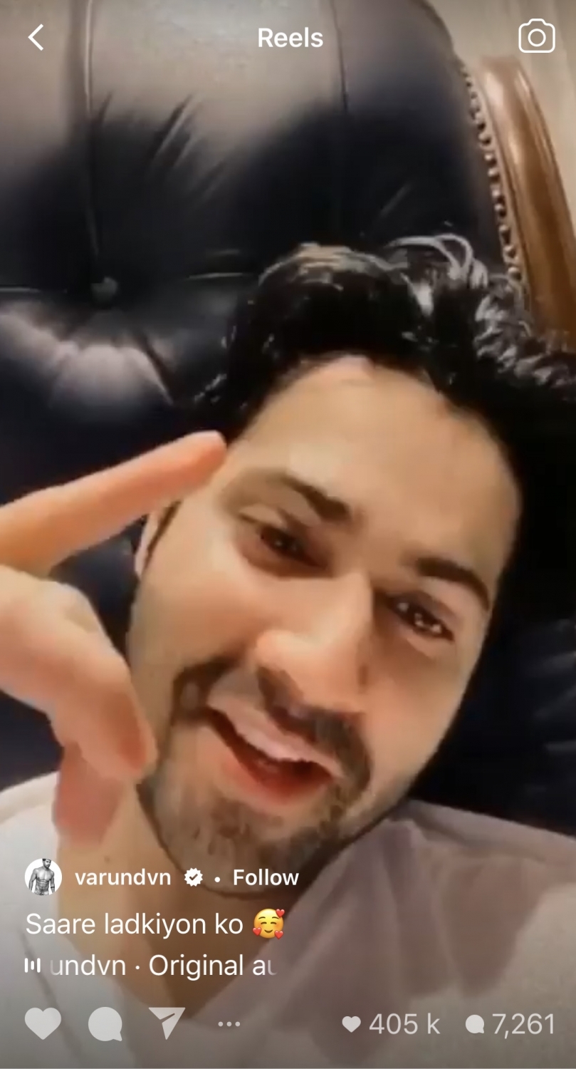 Varun's new video is dedicated to 'saare ladkiyon ko'.