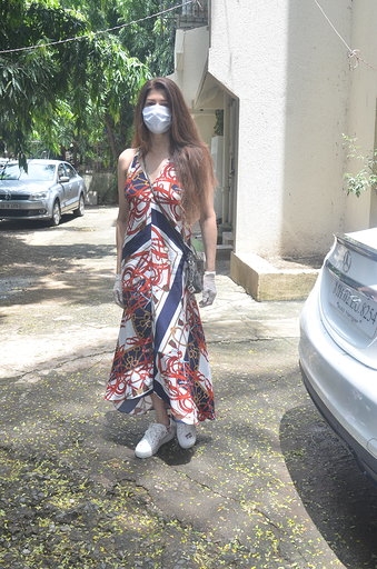 Mumbai: Actress Sangeeta Bijlani seen at a Juhu salon in Mumbai on July 9, 2020. (Photo: IANS)