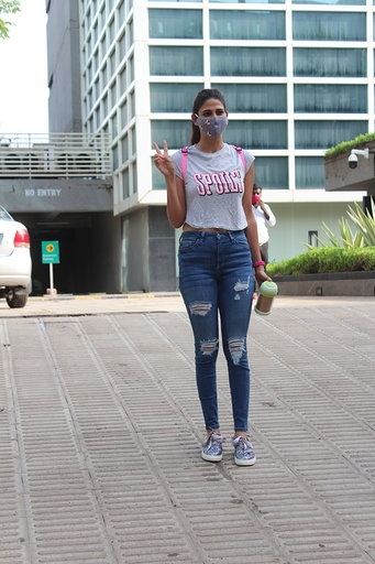 Mumbai: Actress Aahana Kumra seen at a dubbing studio in Mumbai's Andheri on July 10, 2020. (Photo: IANS)