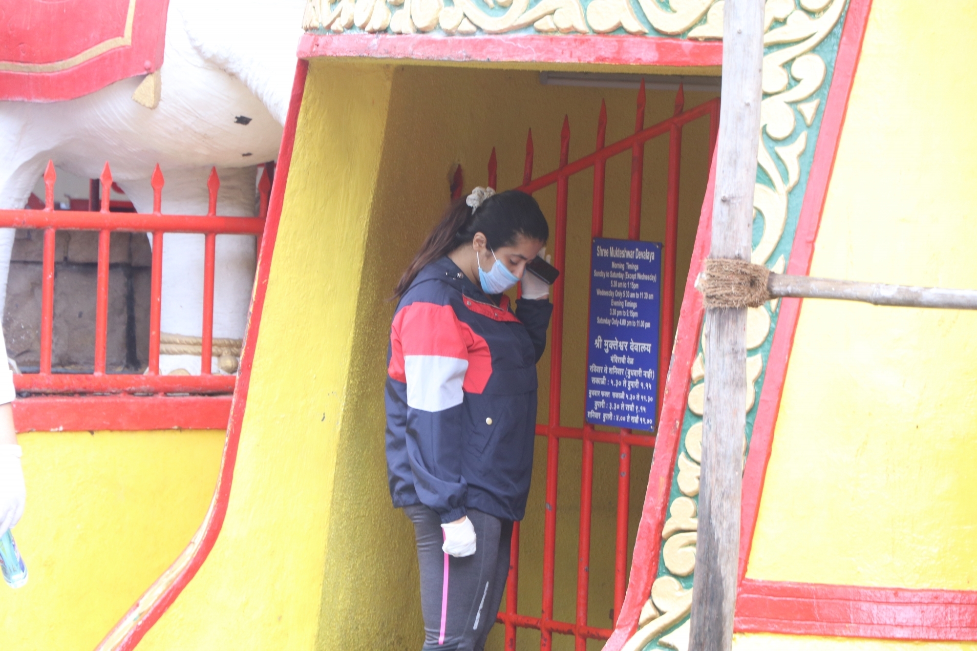 Mumbai: Television producer Ekta Kapoor seen at Mukteshwar temple in Mumbai's Juhu on July 17, 2020. (Photo: IANS)