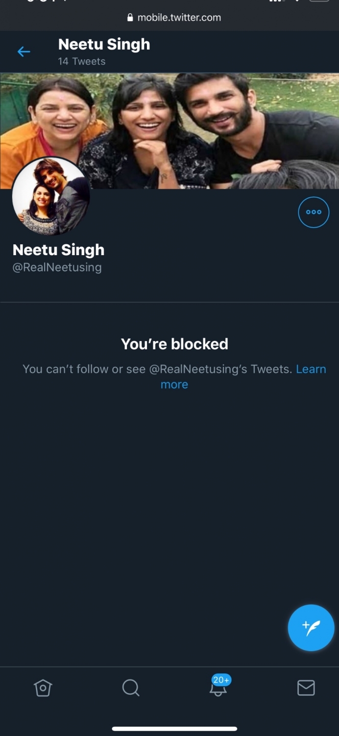 Sushant's sister Shweta alerts about fake Twitter account in eldest sister Neetu's name