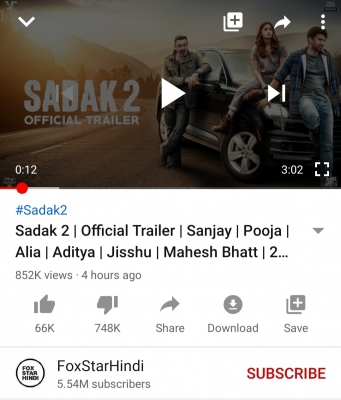Sushant fans troll Sadak 2 trailer, with apologies to Sanjay Dutt.