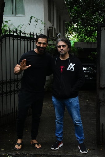 Mumbai: Actor John Abraham and filmmaker Mohit Suri seen at Bandra in Mumbai on Sep 22, 2020. (Photo: IANS)