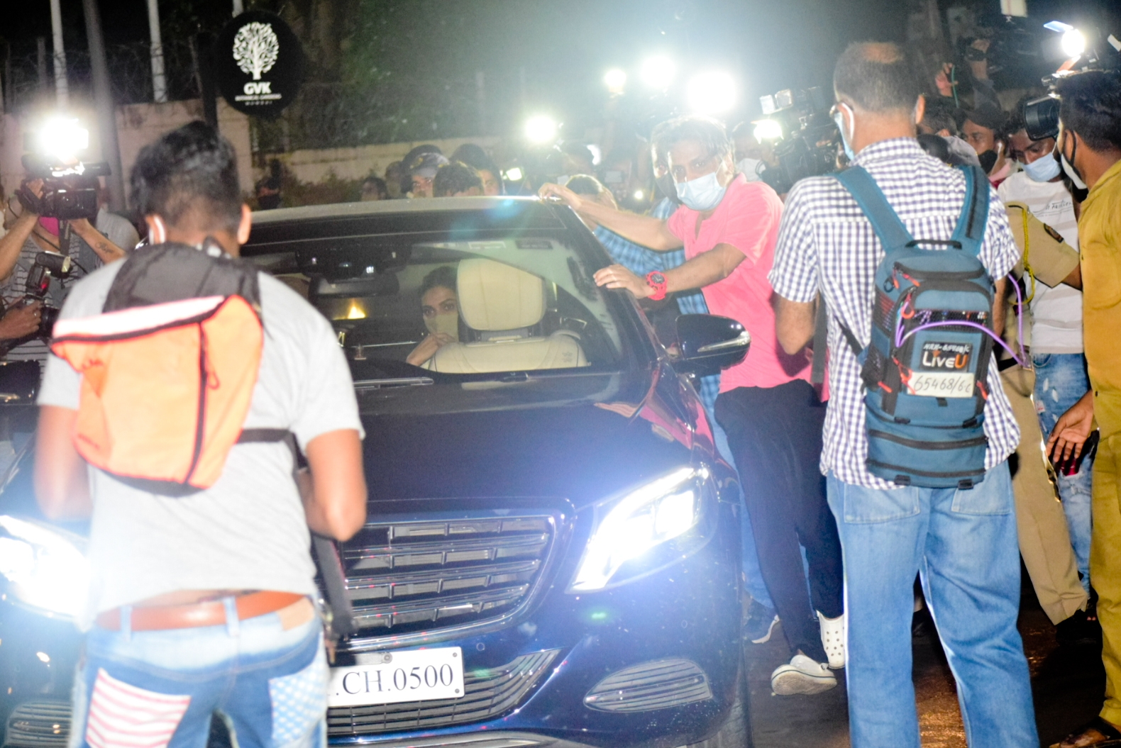 Mumbai: Actor couple Ranveer Singh and Deepika Padukone seen at the Chhatrapati Shivaji Maharaj International Airport after they returned to Mumbai from Goa, on Sep 24, 2020. The Narcotics Control Bureau (NCB) has summoned actress Deepika Padukone in a drug case related to the death of actor Sushant Singh Rajput. (Photo: IANS)