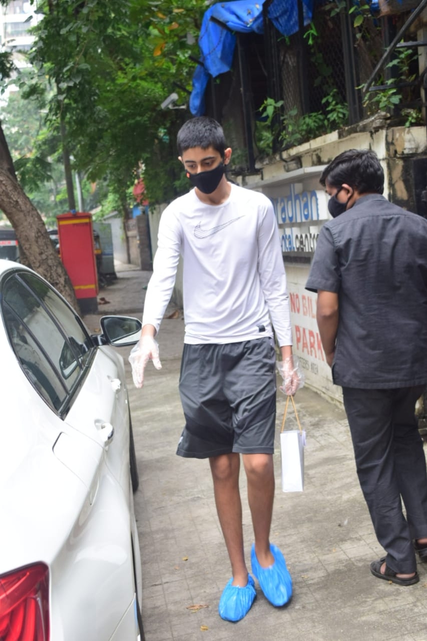 Mumbai: Actress Sonali Bendre's son Ranveer Behl seen at Juhu in Mumbai on Oct 10, 2020. (Photo: IANS)