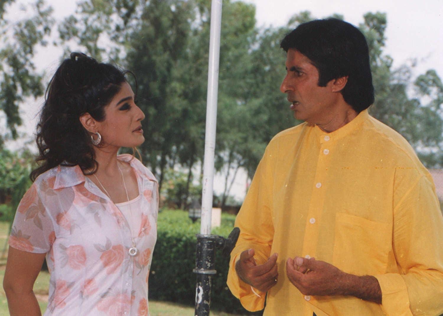 When Raveena shared lunch with Big B, Govinda.