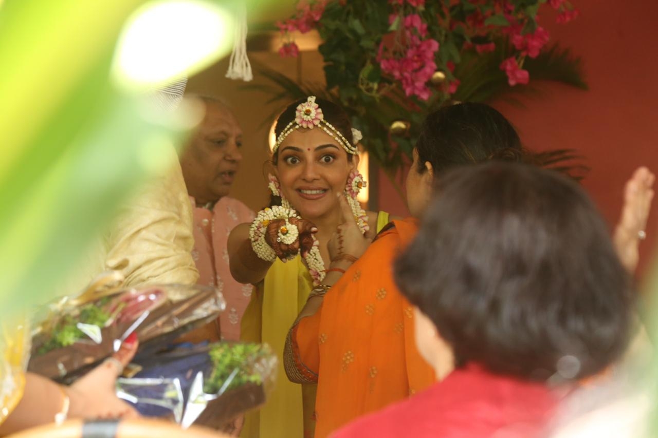 Mumbai: Actress Kajal Aggarwal at her Mehendi Ceremony in Mumbai on Oct 29, 2020. (Photo: IANS)