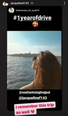 Jacqueline Fernandez remembers Sushant Singh Rajput .