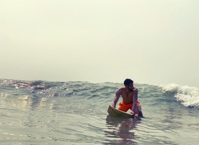 Siddhant Chaturvedi goes surfing.